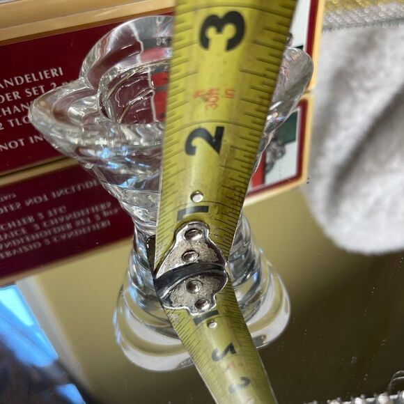 New in Boxset of 2 crystal candleholders, made in Italy - Picture 7 of 8